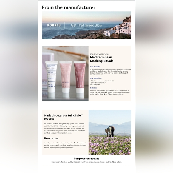 New - KORRES Mediterranean Masking Rituals, 3 ct. - Picture 2 of 5